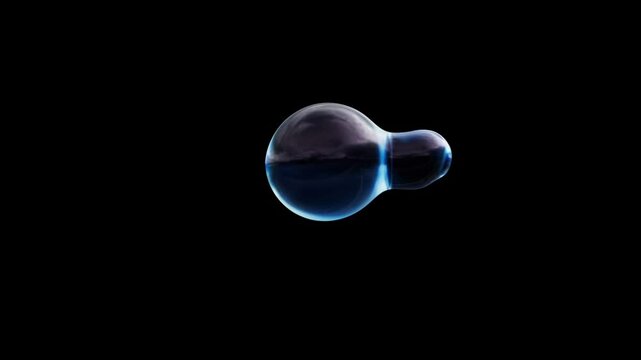 merging two water drops 