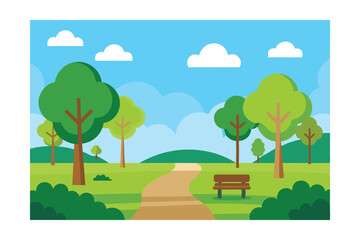 landscape with trees