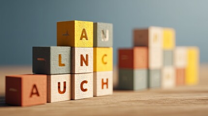 Humorous Laugh Typography Design on Block Background