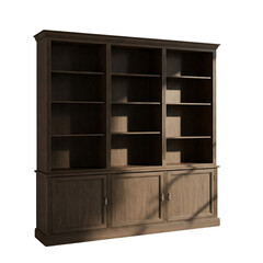 Elegant Wooden Bookshelf with Storage, Perfect for a Classic Interior