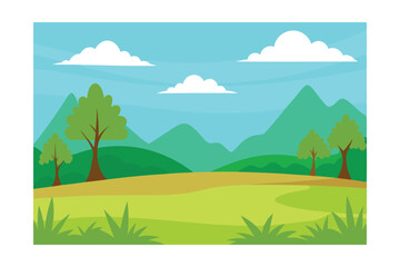 Obraz premium summer landscape with mountains