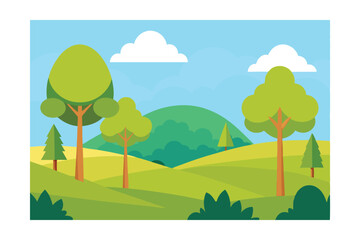 Obraz premium autumn landscape with trees