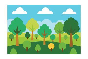 Obraz premium landscape with trees