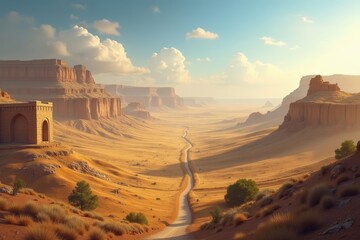 Symbolic Photo: Split Screen Depicting Northern and Southern Kingdoms of Israel and Judah