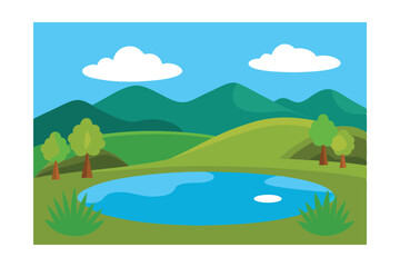 Fototapeta premium landscape with trees