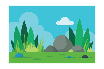 Obraz premium summer landscape with trees