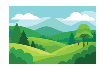 Fototapeta premium landscape with mountains