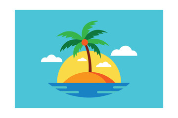 Obraz premium summer beach icon