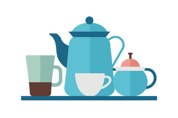 teapot and cups