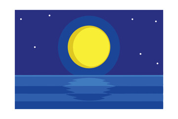 Naklejka premium vector illustration of a moon