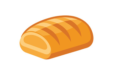 loaf of bread isolated on white background