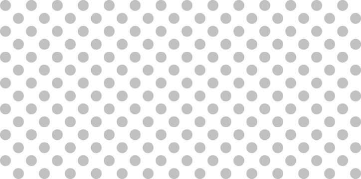 Large grey polka dots seamless pattern on white background. Halftone polka dot texture vector template. Minimalist abstract wall. Arranged in diagonal lines. Art & Illustration