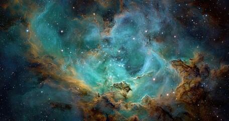 Fototapeta premium Cosmic nebula tapestry of swirling colors (1)