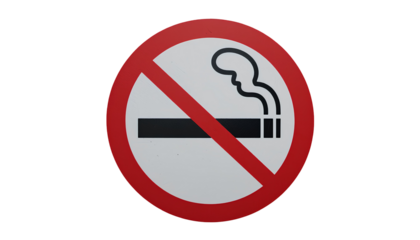 no smoking sign isolated on transparent background