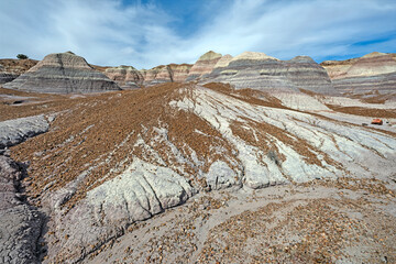 Crumbled Rock on Siltstone Hills