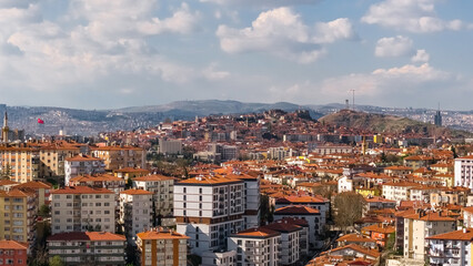 Urban landscape of Ankara. Aerial view