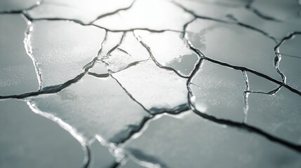 glazed ceramic surface with crackle pattern, subtle shine, and realistic reflection