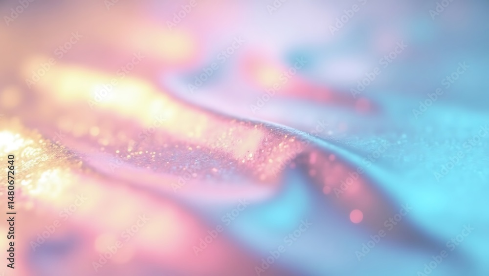 Aufkleber artistic and abstract glowing gradient of light and color with soft focus and shimmering details in 