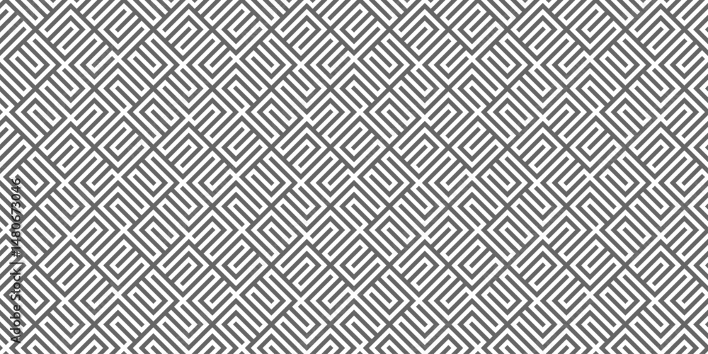 Poster geometric diagonal grey stripe line labyrinth seamless pattern modern background