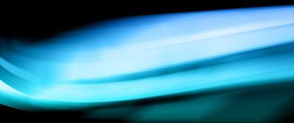 blue and green abstract wave with motion blur