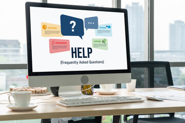 Help screen on the website provide answer to FAQ frequently asked question snugly with knowledge...