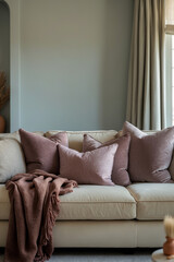 Fototapeta premium A serene and inviting living room exudes