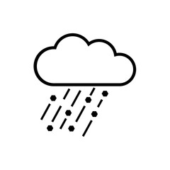 hail cloud line icon