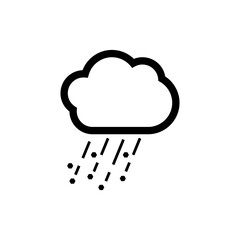 hail cloud line icon