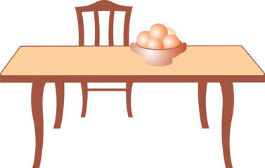 TABLE AVEC UNE CHAISE.eps