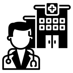 Medical Staff glyph mixed icon