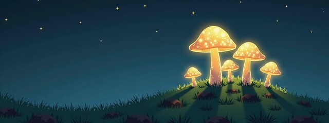 Twilight Moss, Glowing Bioluminescent Fungi