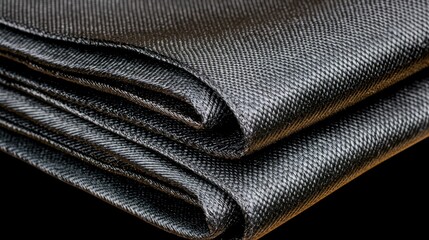 Dark Gray Woven Fabric Texture Close Up