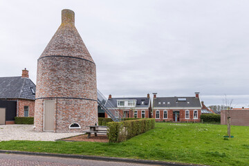Historic lime kiln in Zoutkamp in Groningen the Netherlands