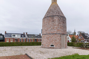 Historic lime kiln in Zoutkamp in Groningen the Netherlands