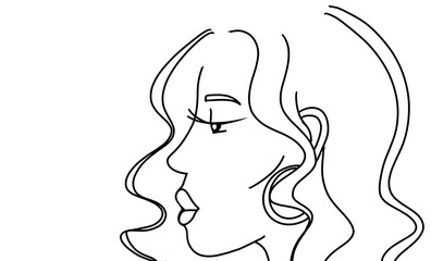 girl young woman, illustration of a girl