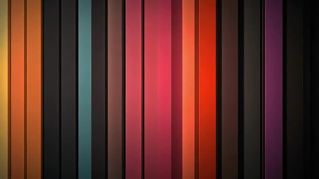 abstract background of parallel colorful vertical bars pattern with gradient effect and shadow