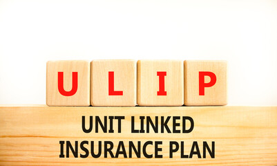 ULIP Unit Linked Insurance Plan symbol. Concept word ULIP Unit Linked Insurance Plan on beautiful...
