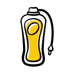 Hiking Hydration Bladder Icon, Flat Lay