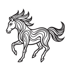 Obraz premium Wind Horse Mandala With Energetic Flow