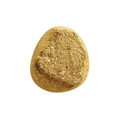 Golden oval-shaped textured gem