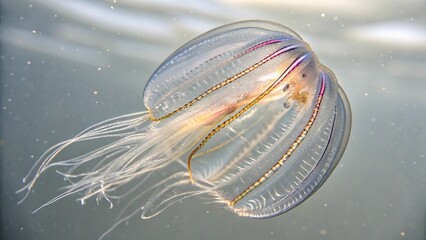 Comb Jellyfish on studio background
