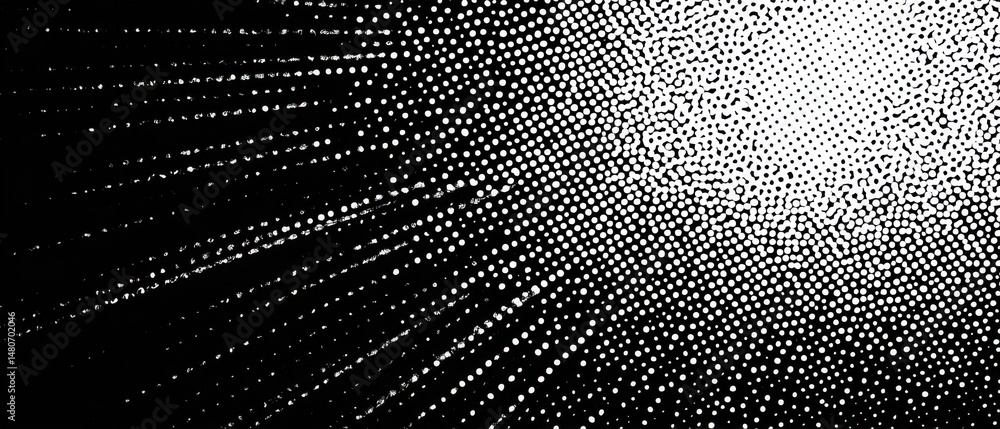 Poster abstract halftone pattern black and white graphic design element dotted texture background radial bu