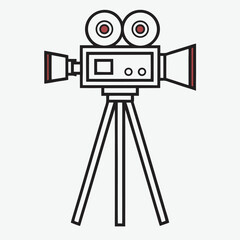 Obraz premium Movie camera vector