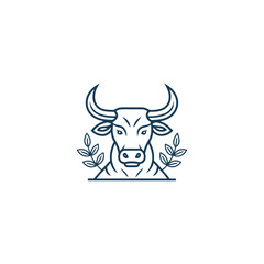 Elegance drawing art buffalo cow ox bull head logo design inspiration Bull, cow, angus, buffalo, cattle Head logo. Premium logo. Elegant logo symbol design illustration vector for company.
