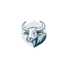 Elegance drawing art buffalo cow ox bull head logo design inspiration Bull, cow, angus, buffalo, cattle Head logo. Premium logo. Elegant logo symbol design illustration vector for company.
