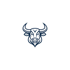 Fototapeta premium Elegance drawing art buffalo cow ox bull head logo design inspiration Bull, cow, angus, buffalo, cattle Head logo. Premium logo. Elegant logo symbol design illustration vector for company. 