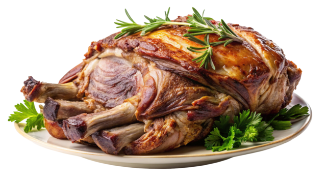 Delicious roasted rack of lamb recipe perfect for easter dinner or special occasion meal on transparent background