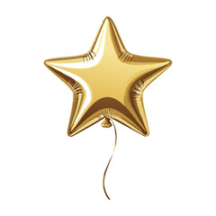 Gold star balloon decoration design