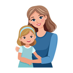 Mom and daughter enjoy joy