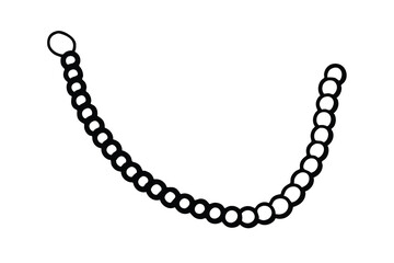 bead strand illustration line art vector
